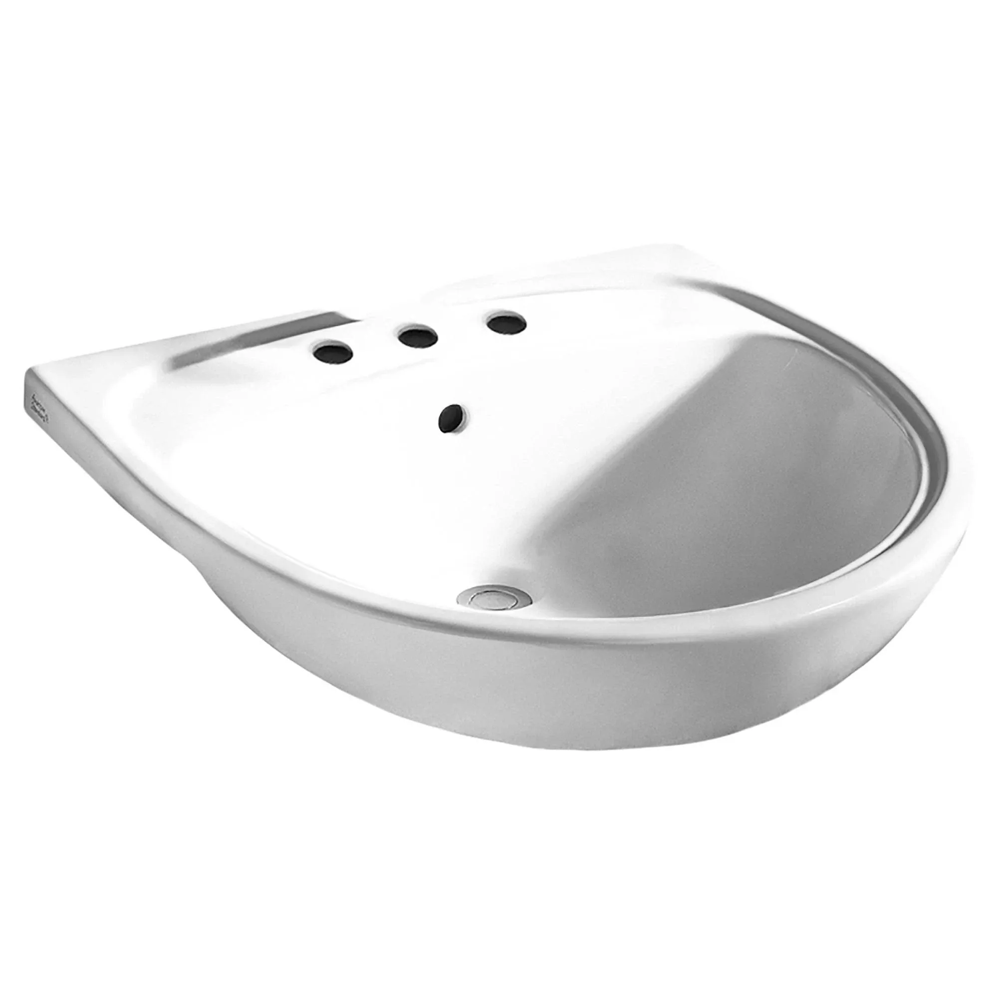 American Standard 9960.803.020 Mezzo Semi-Countertop Sink with 8-Inch Faucet Spacing and Rear Overflow for 13-Inch Minimum Depth Countertop Sinks, White