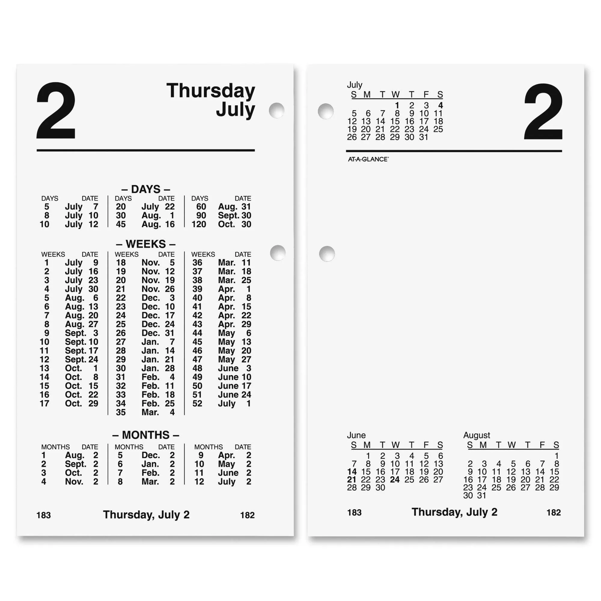 AT-A-GLANCE Financial Desk Calendar Refill (S17050)