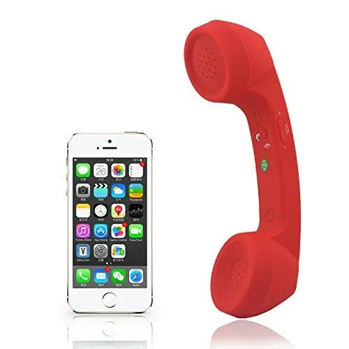 ENJOY-UNIQUE Wireless Retro Telephone Handset and Wire Handset Receivers Headphones for a mobile phone with comfortable call