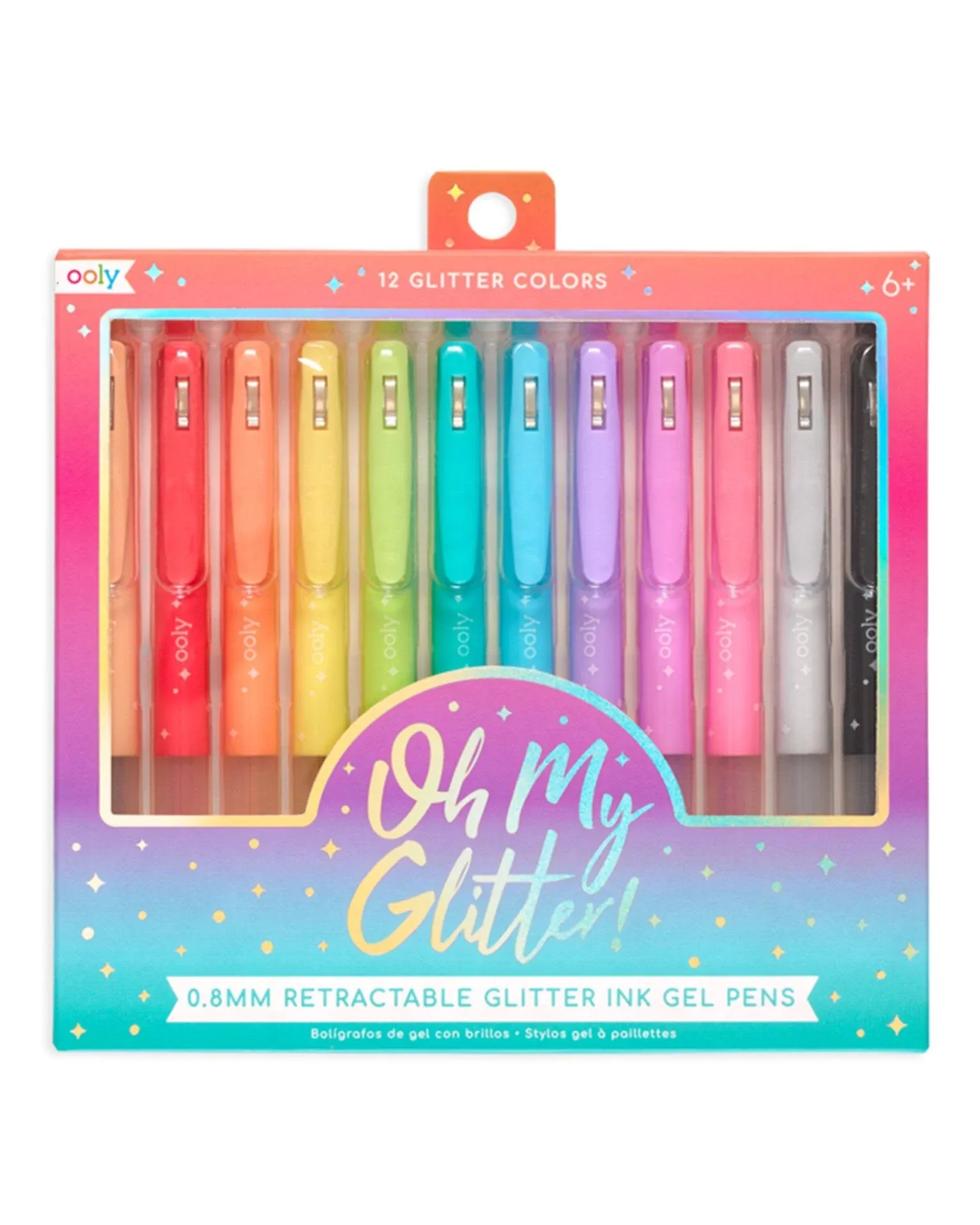 Oh My Glitter! - Retractable Glitter Ink Gel Pens Set of 12