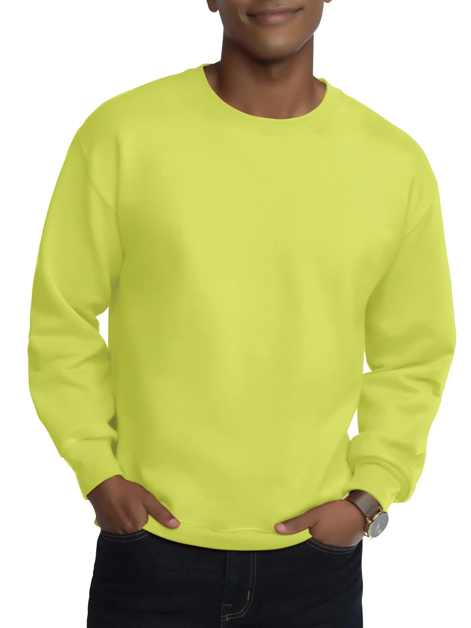 Fruit of the Loom Men's Eversoft Fleece Crewneck Sweatshirts, Moisture Wicking & Breathable, Sizes S-4x