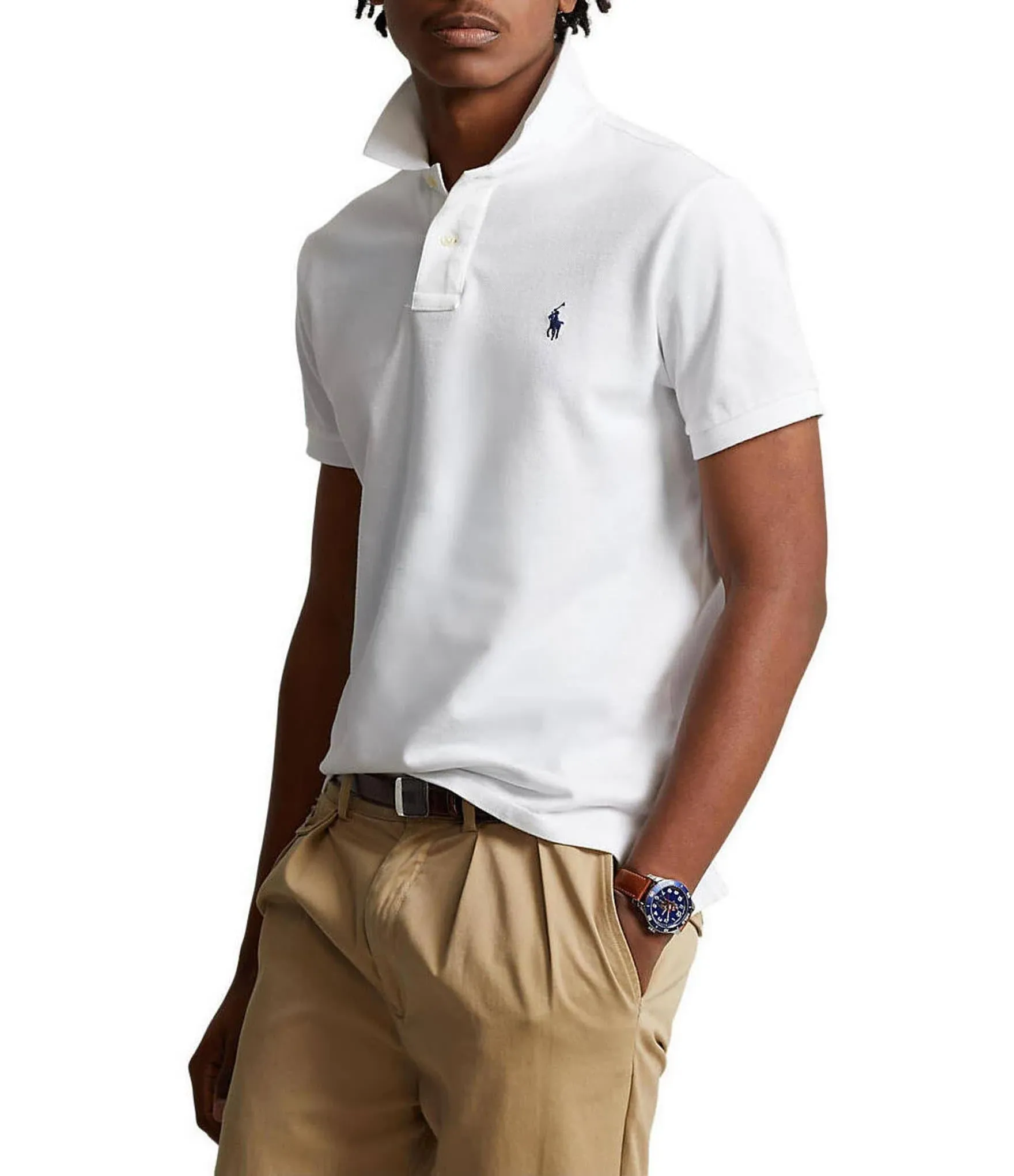 Polo Ralph Lauren Men&#039;s Custom Slim Fit Mesh Polo