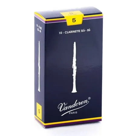 Vandoren Bb Clarinet Reeds 5 Traditional (10 Box)