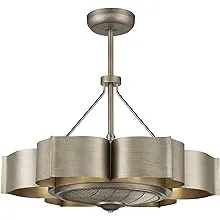 Savoy House Stockholm 6 Light Fan-d-lier Silver Patina