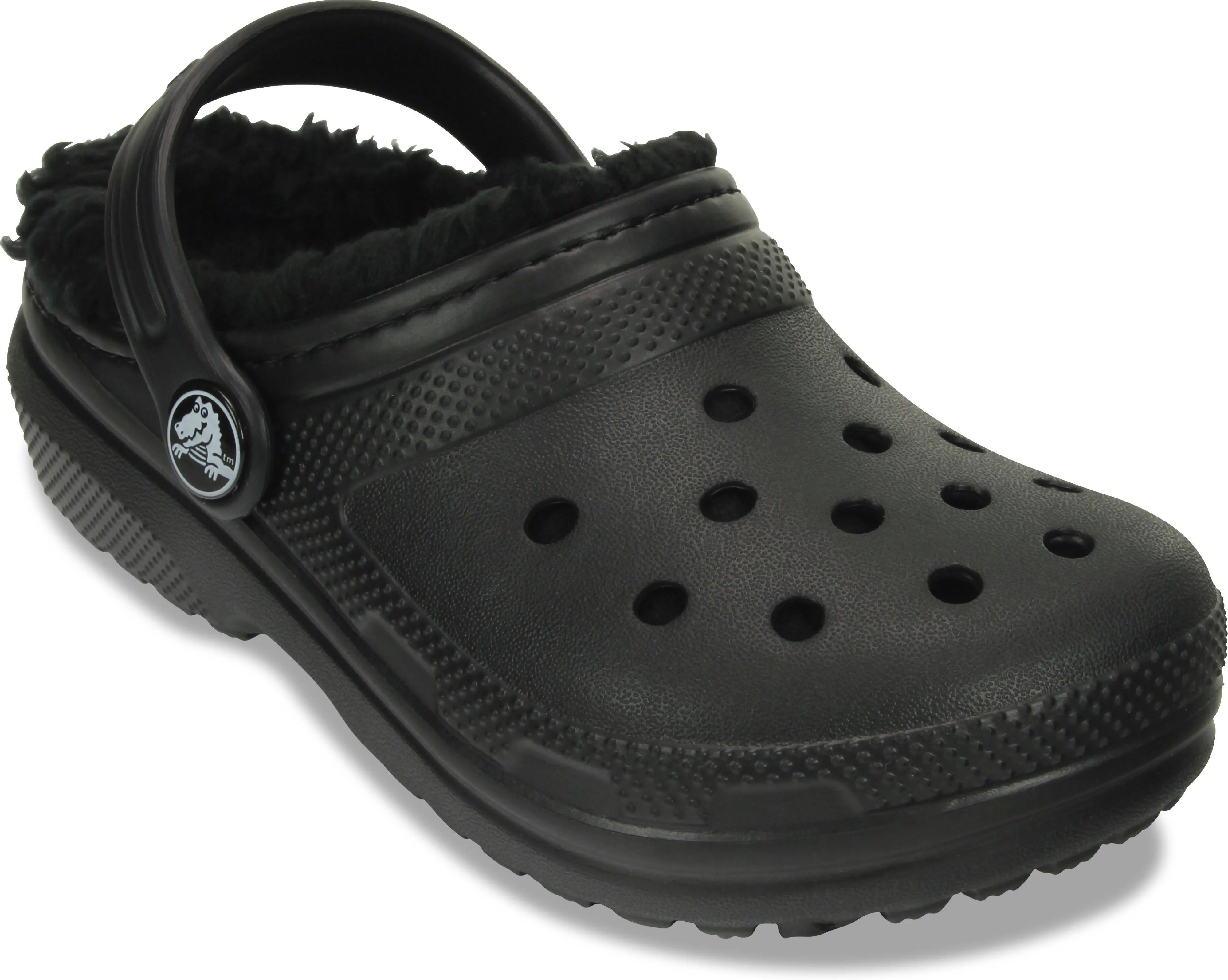 Crocs Kids Classic Lined Clog - Black