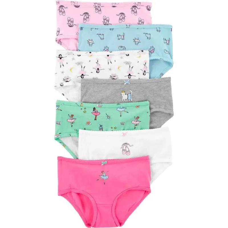 7-Pack Ballerina Print Stretch Cotton Underwear