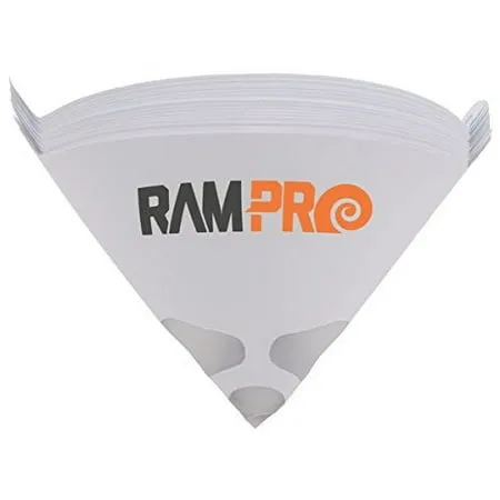 Ram-Pro 100 Paint 190 Micron Paper Strainer, Filter Tip Cone Shaped Fine Nylon