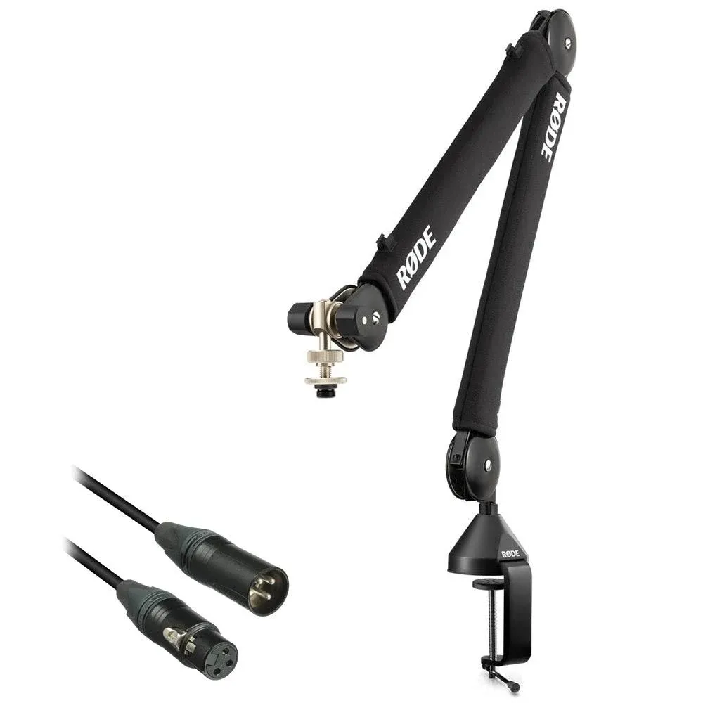 Rode PSA1+ Pro Studio Boom/Arm Bundle with Kopul 3000 Series Neutrik 10' XLR Cable