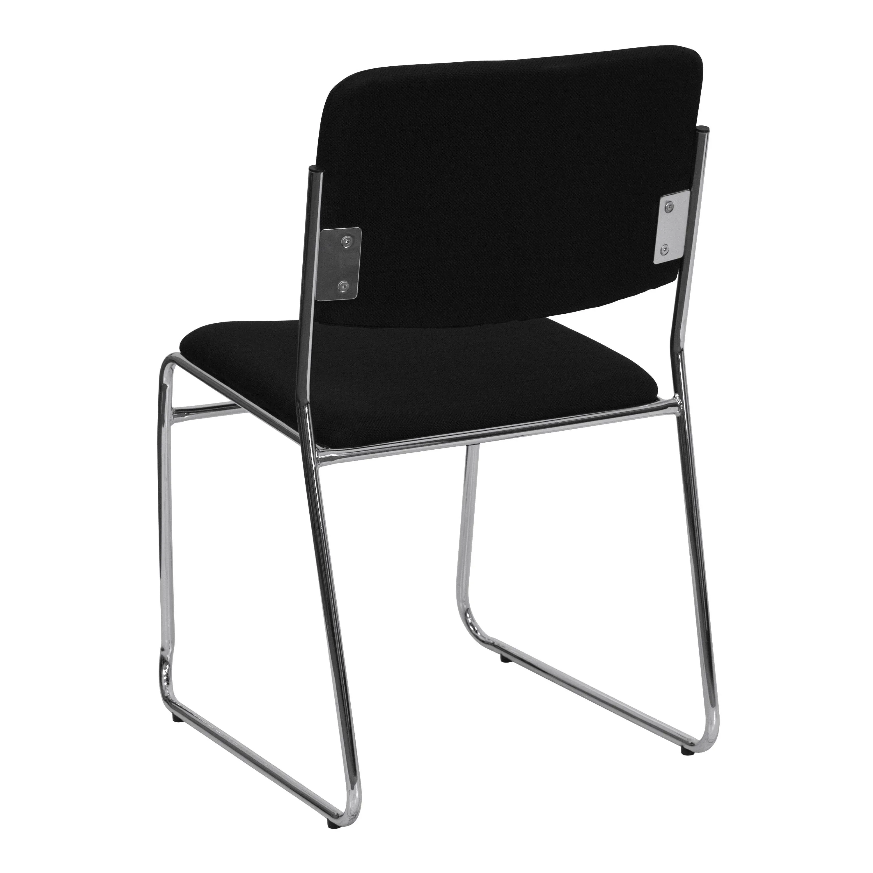 Flash Furniture - Hercules Vinyl Stacking Chair with Sled Base - Black