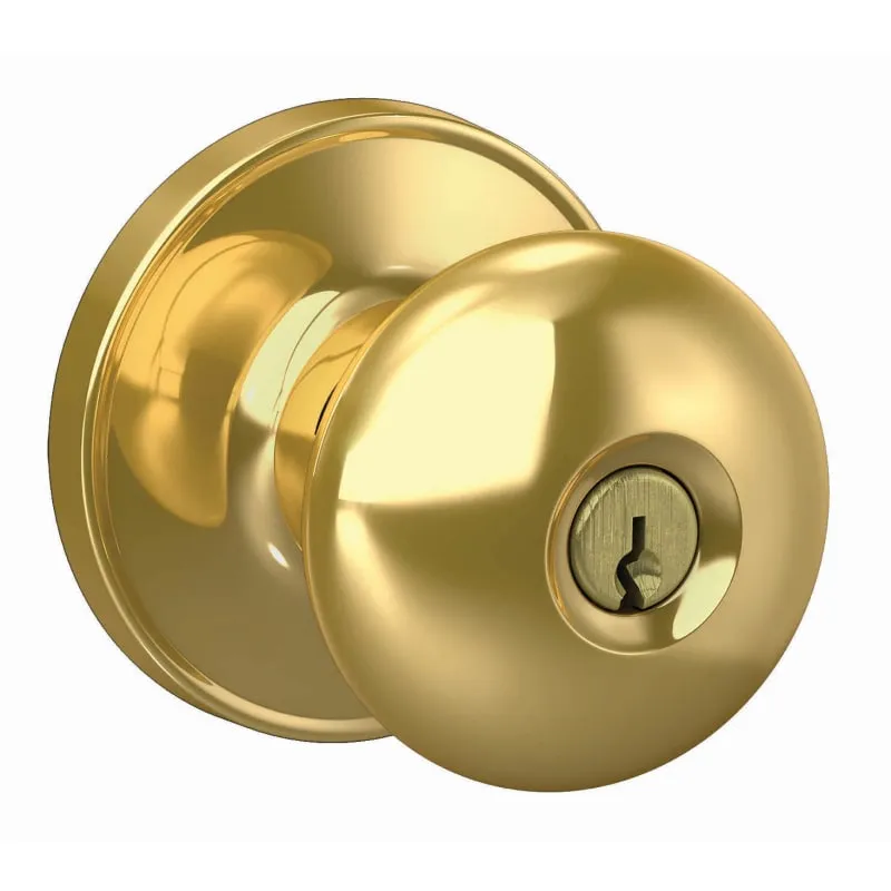 Entry Lock Stratus Knob with C Keyway; 16255 Latch and 10101 Strike Satin Nickel Finish