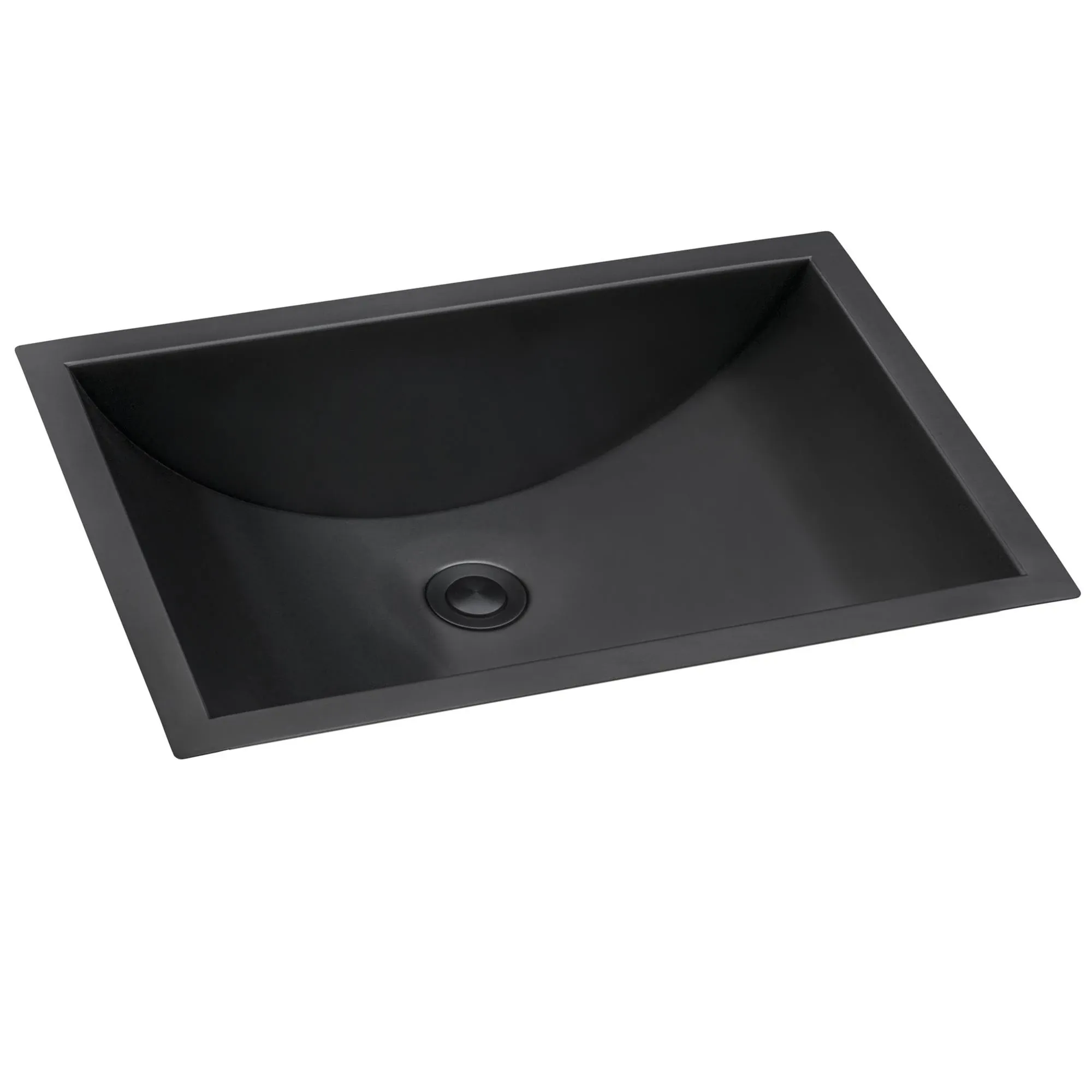 Ruvati 18 x 12 inch Gunmetal Black Stainless Steel Rectangular Bathroom Sink Undermount