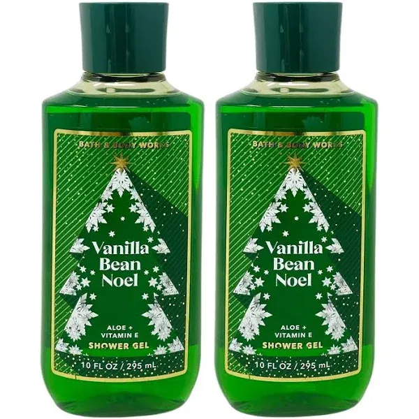 Bath and Body Works 2 Pack Vanilla Bean Noel Shower Gel 10 Oz.