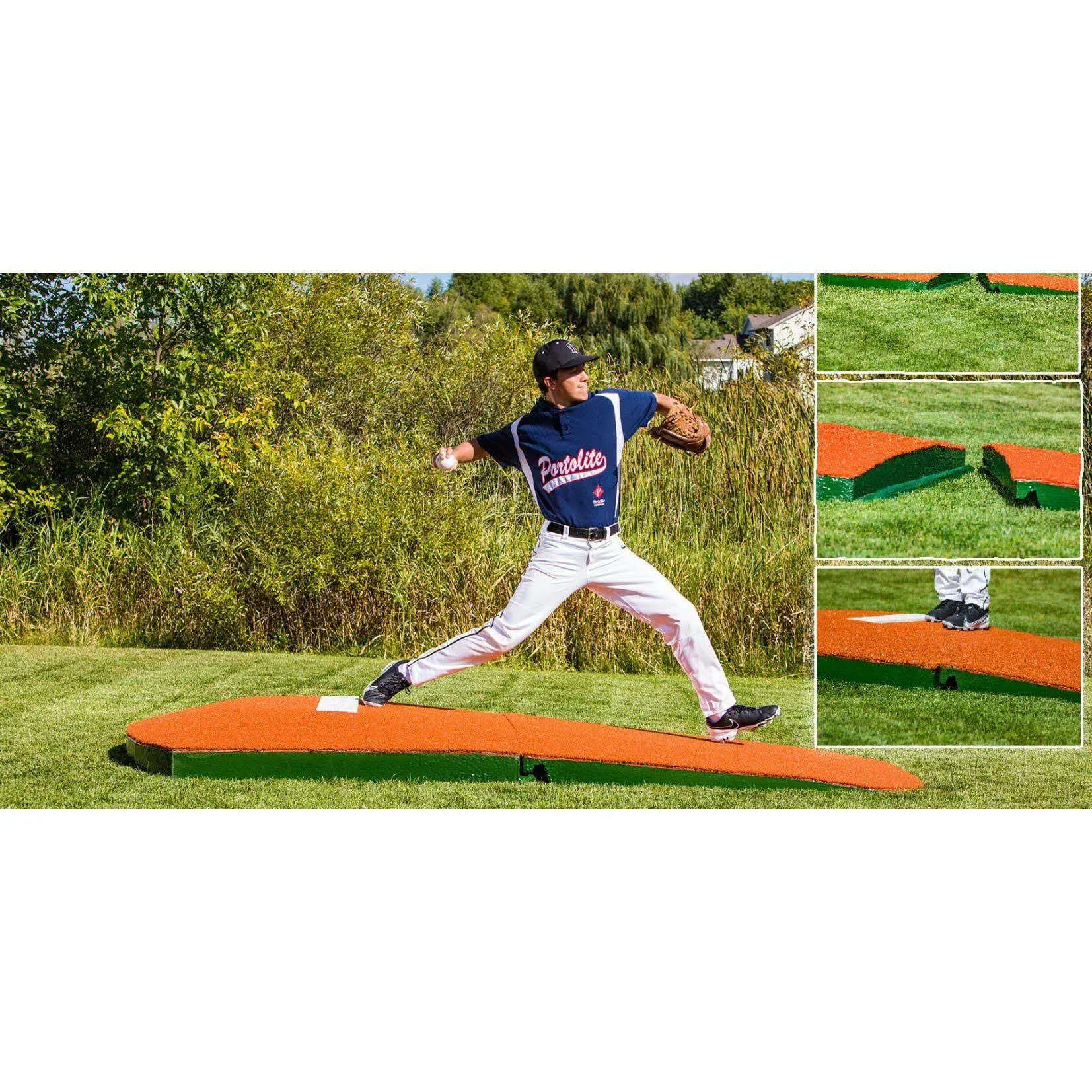 Portolite - 10" Full Length Practice Mound - Two-Piece - Practice Pitching Mounds