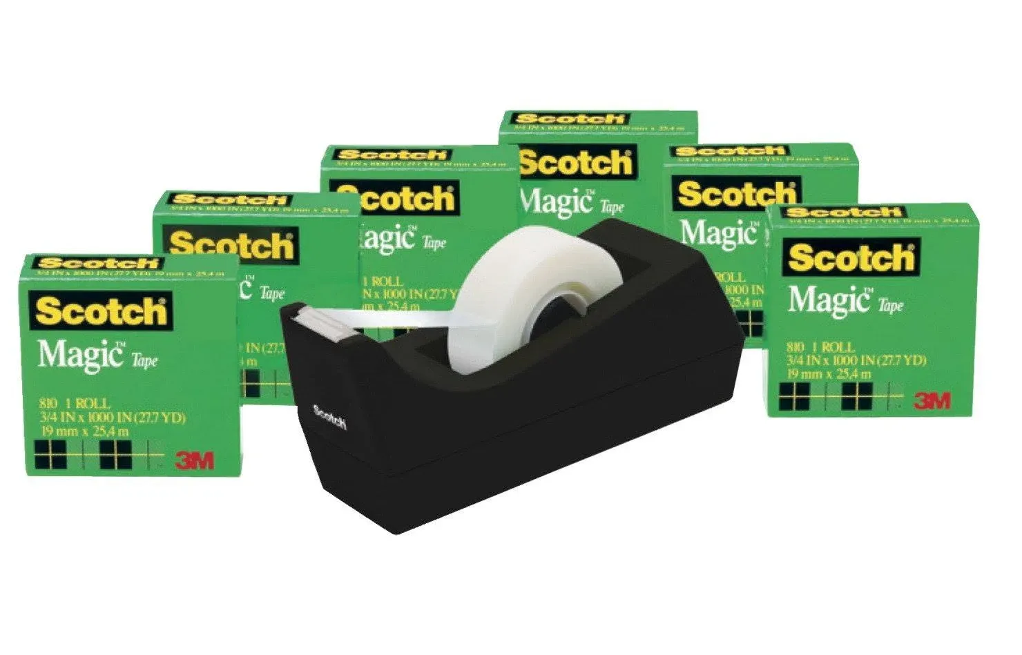 Scotch Magic Tape Desktop Dispenser Value Pack