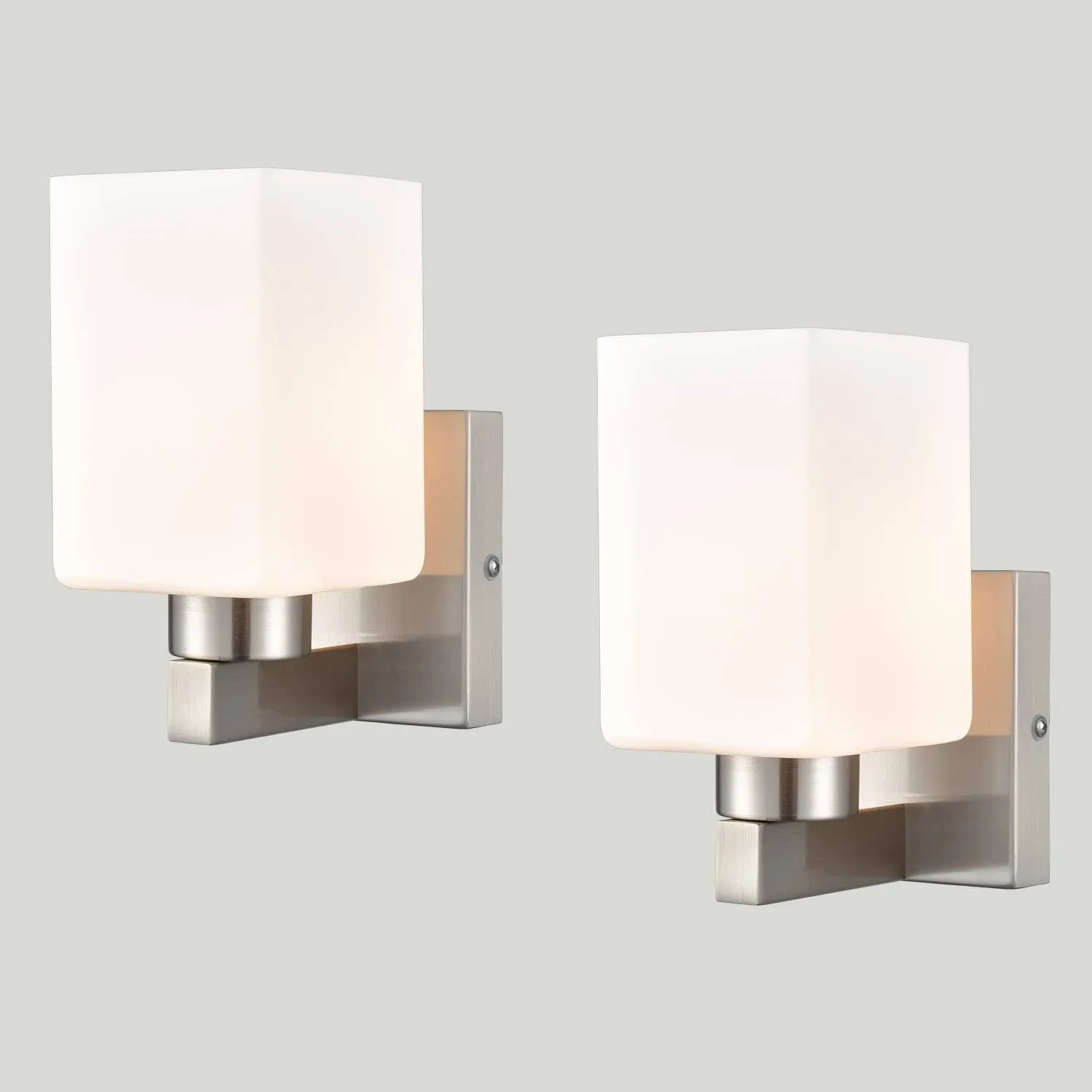 2-Pack Brushed Nickel Modern Wall Sconce