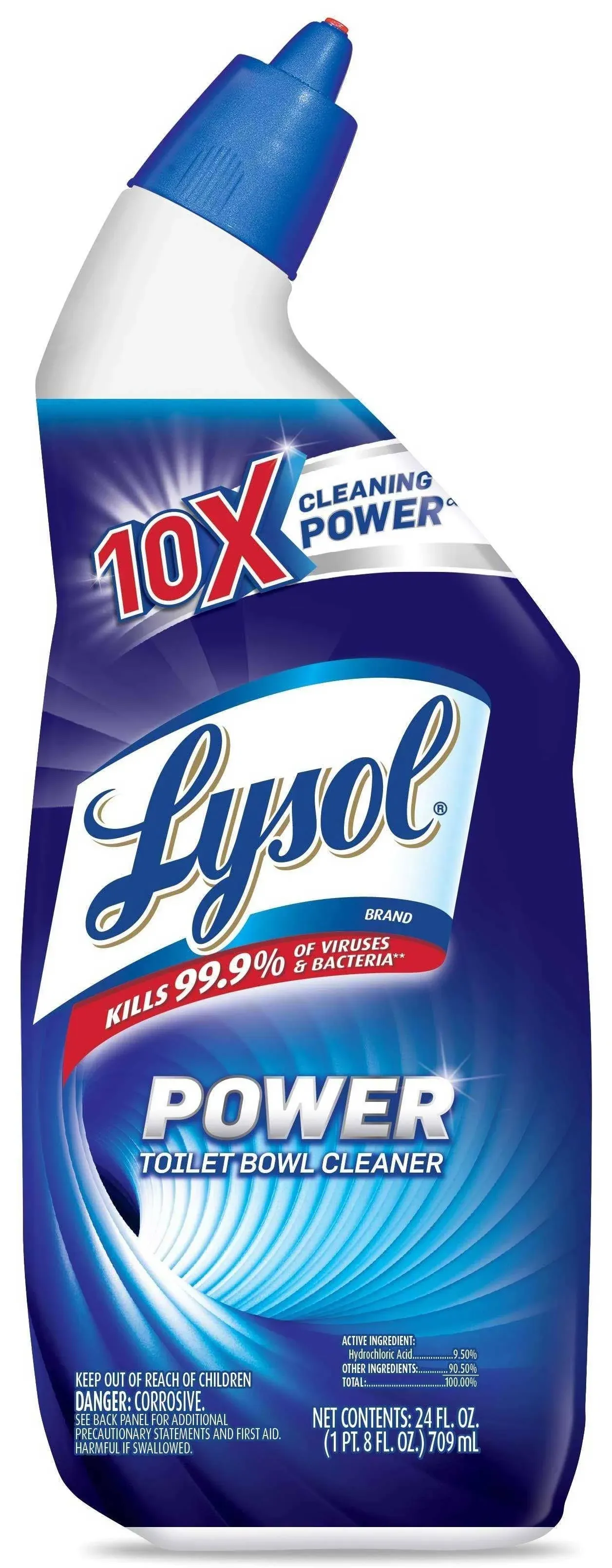 Lysol Disinfectant Toilet Bowl Cleaner, Wintergreen, 24oz Bottle, 9/Carton