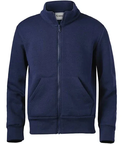 Soffe 9310M Adult Full Zip Mock Neck Sweatshirt - Navy - S