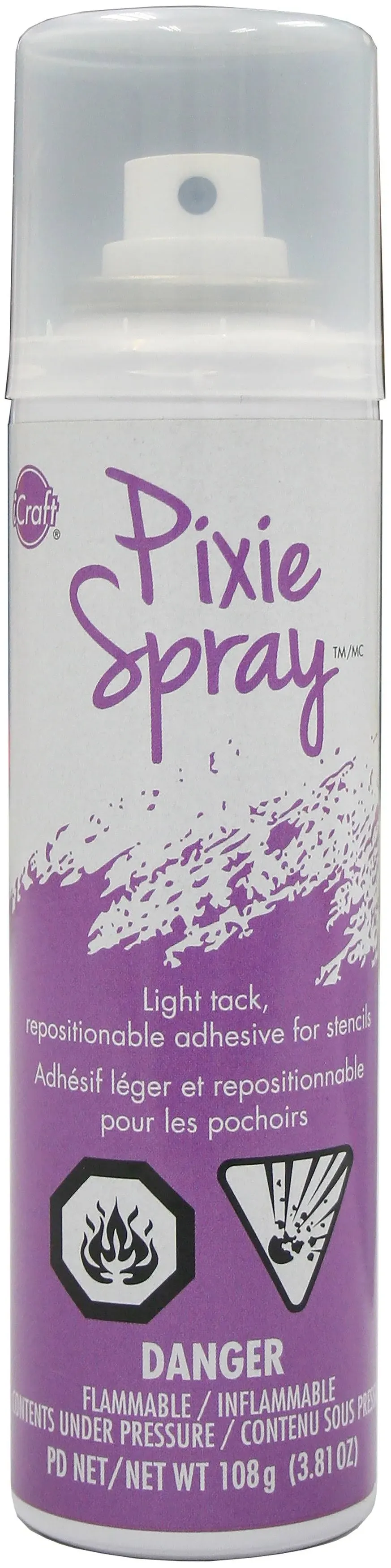 iCraft Pixie Spray Stencil Adhesive, Repositionable, Low Tack, 3.81 Ounces