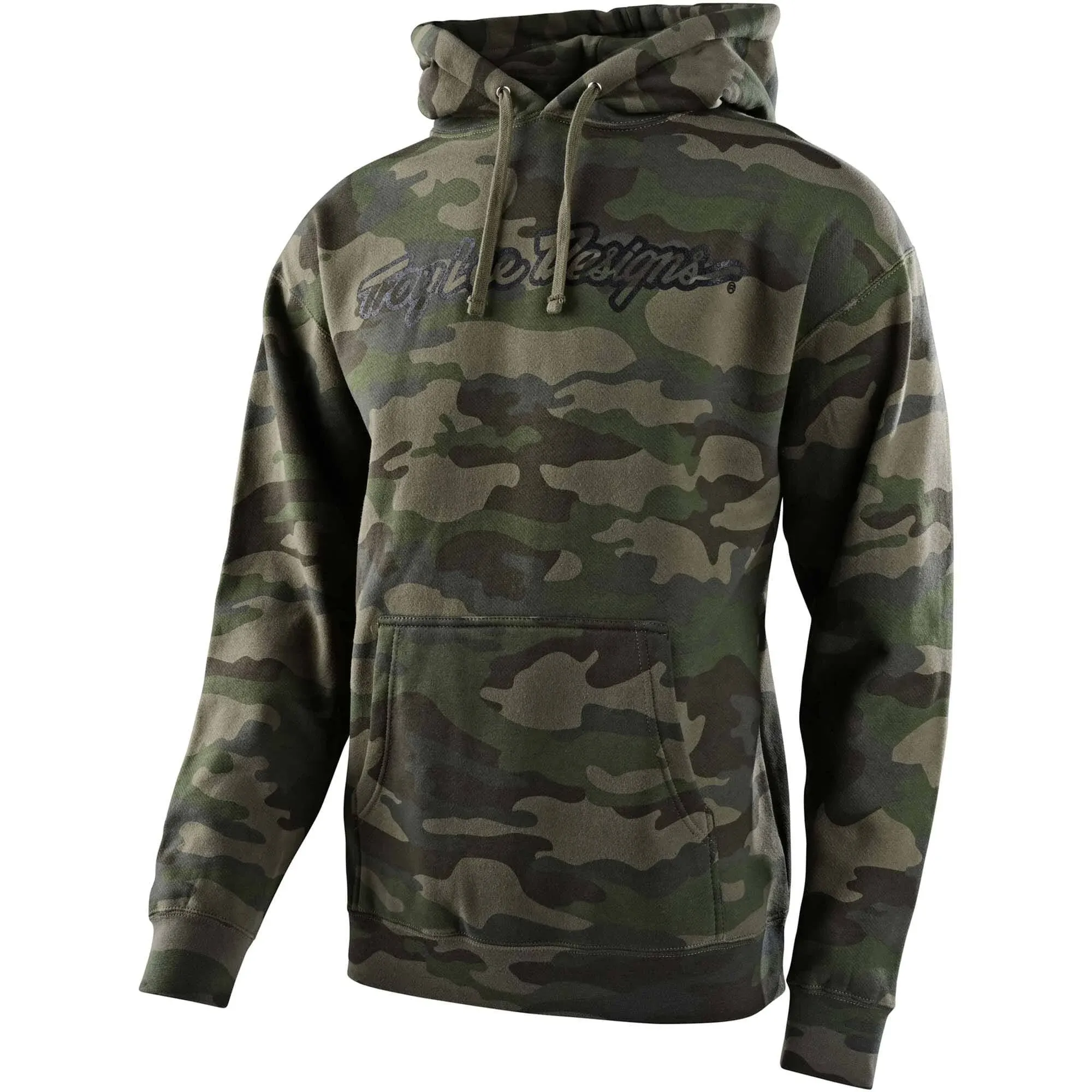 Troy Lee Designs Signature Camo Pullover Hoodie Army Green Medium