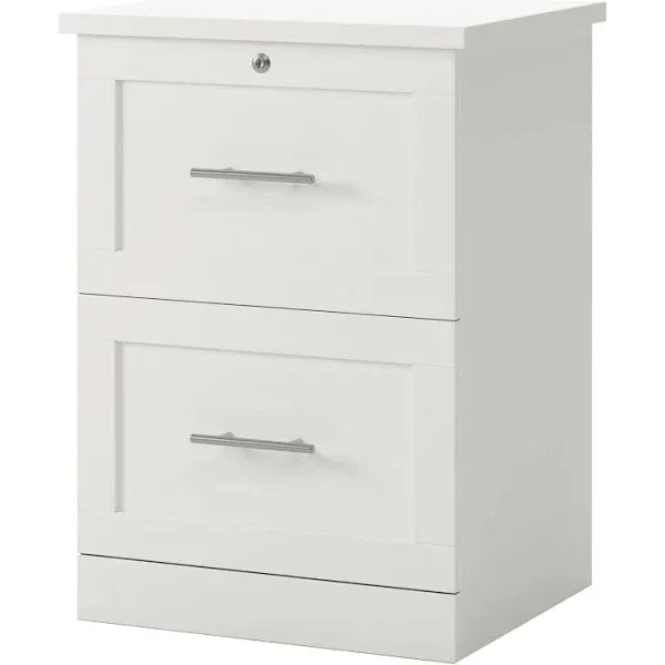 Realspace® 17"D Vertical 2-Drawer File Cabinet, White