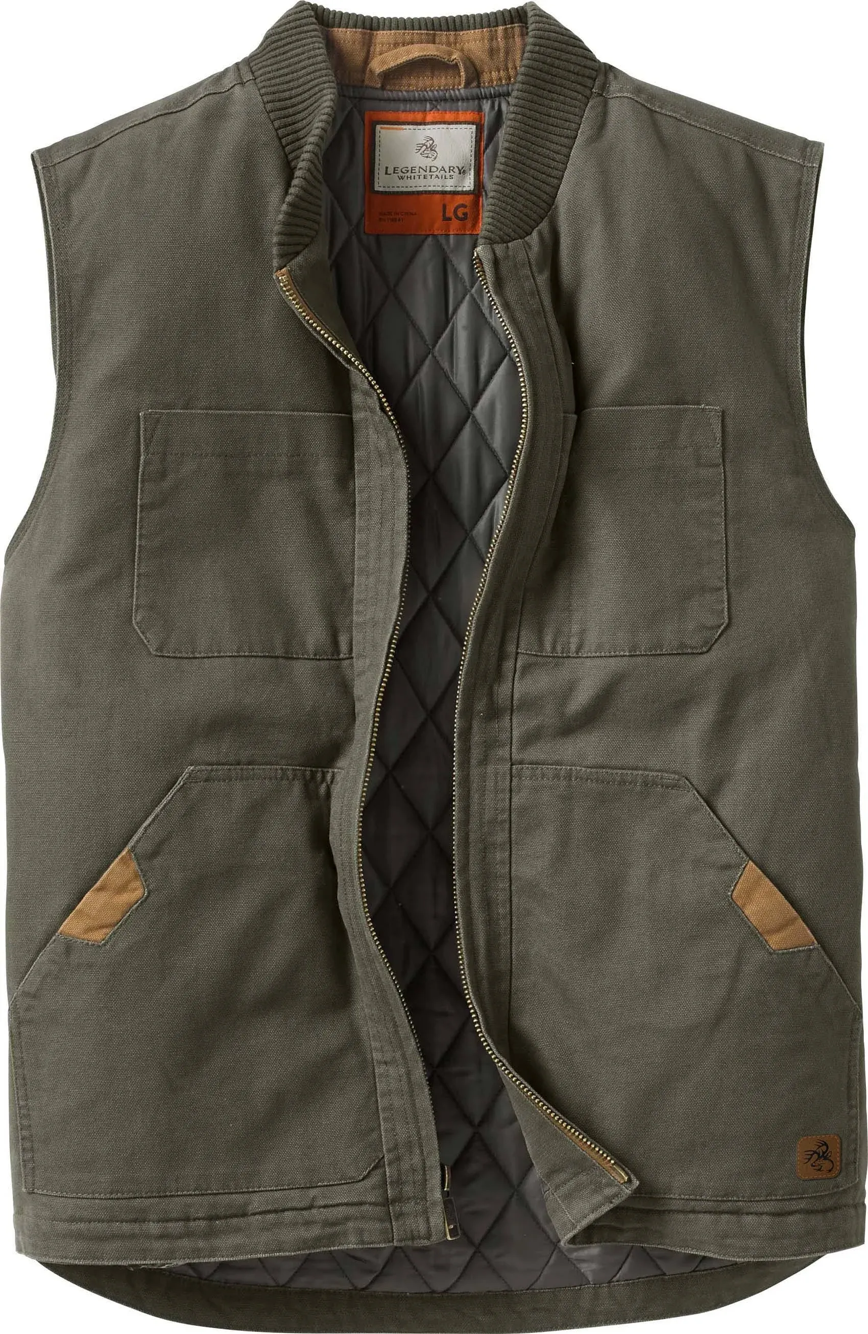 Legendary Whitetails Men's Canvas Cross Trail Vest, Size: 3XT, Green