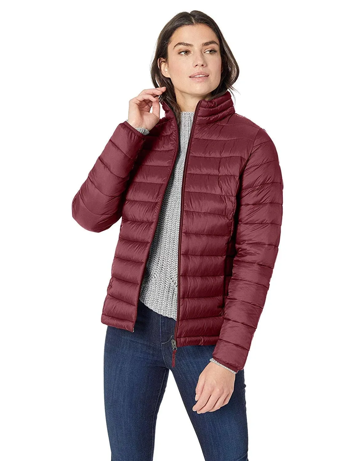 Amazon Essentials Women's Lightweight Long-Sleeve Water-Resistant Packable Puffer Jacket (Available in Plus Size)