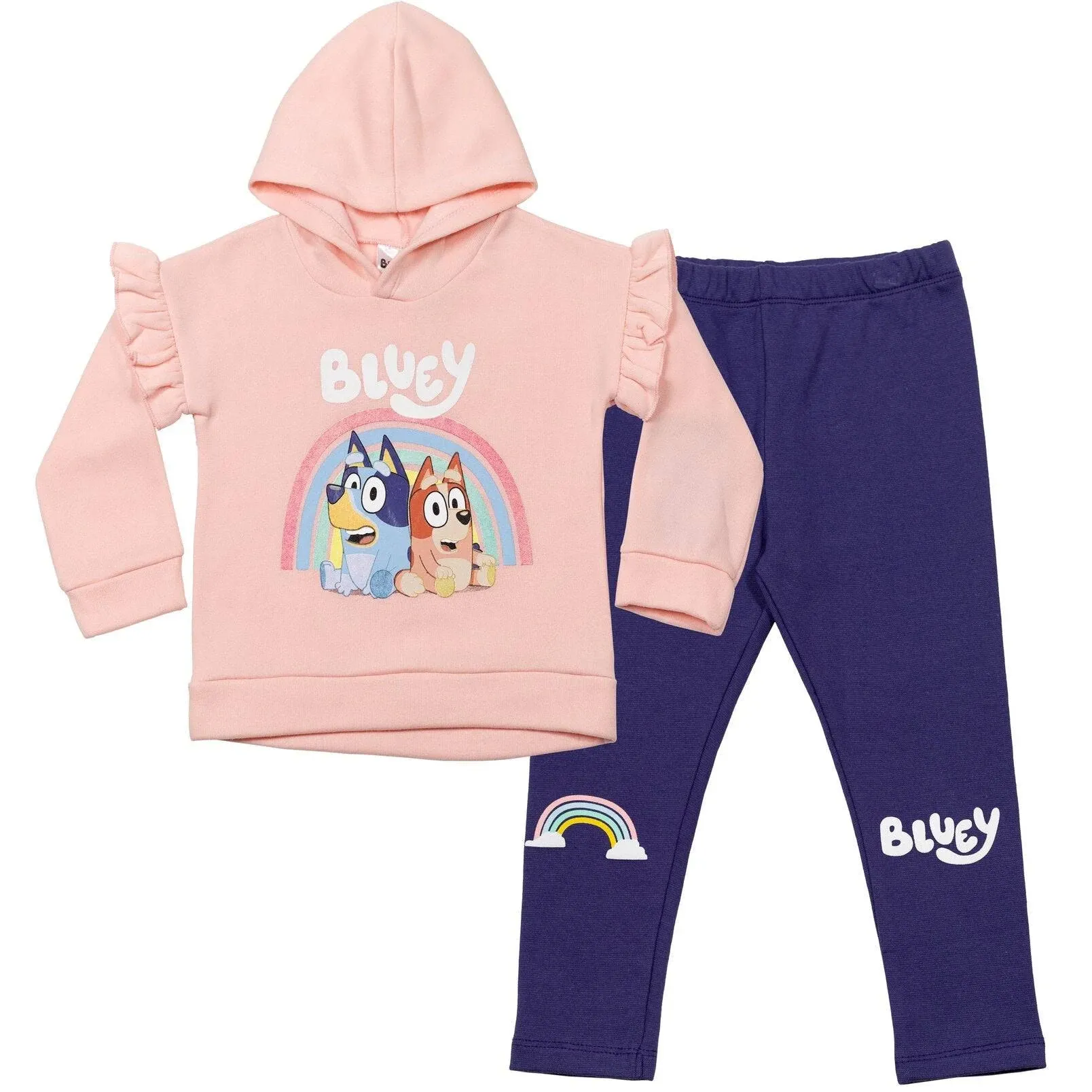 Bluey Toddler Girls Fleece Hoodie and Leggings Outfit Set