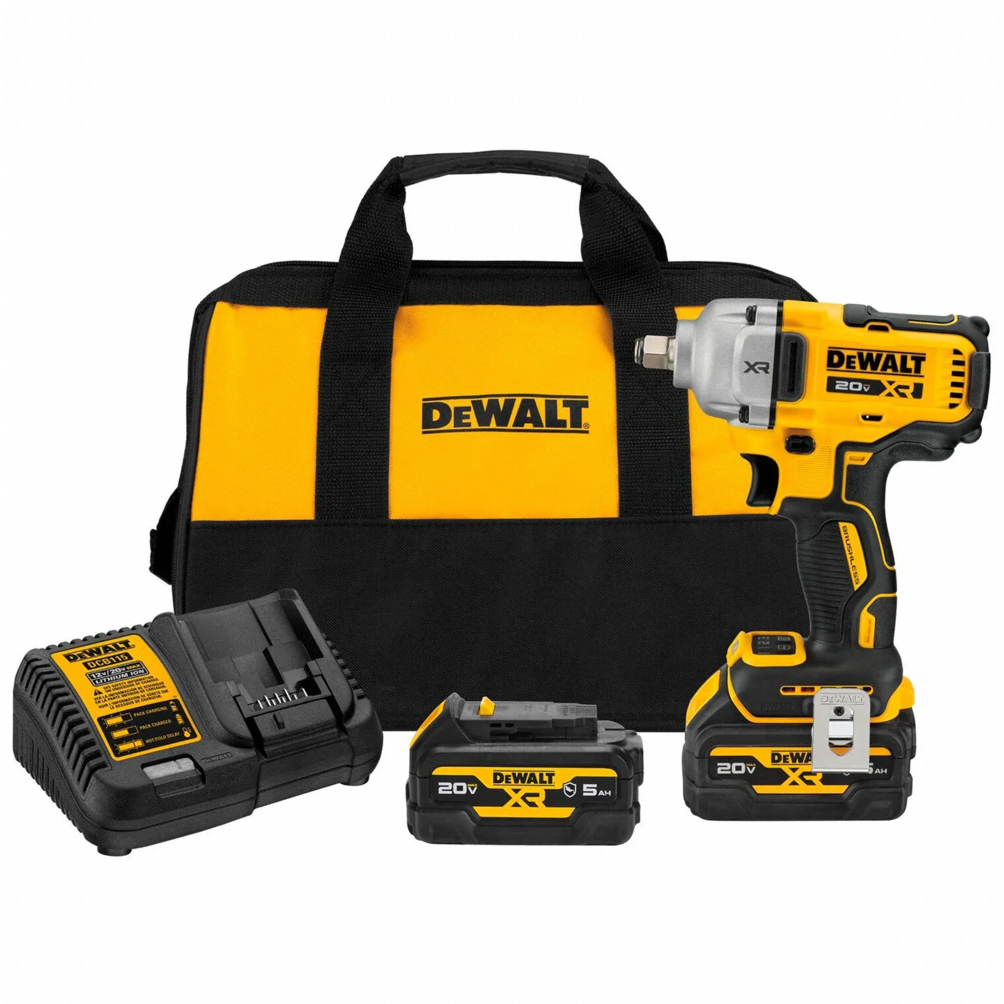 Dewalt DCF891P2 20V MAX 1/2 in. Mid-Range Impact Wrench Kit