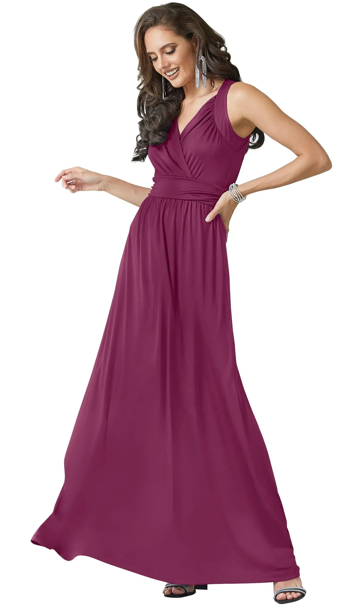 Fuchsia Empire Maxi Dress NWT