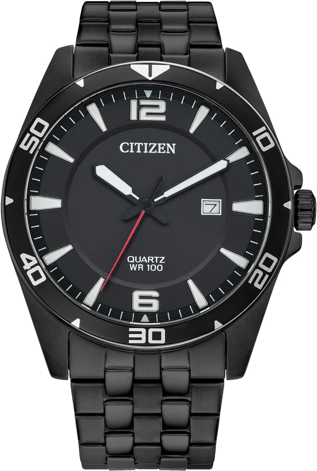 Citizen Men&#039;s Black Ion Stainless Steel  Quartz Watch BI5055-51E