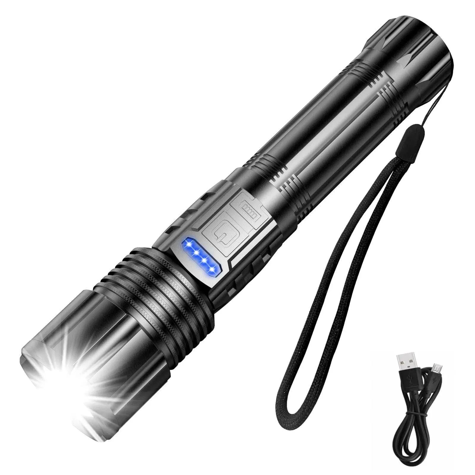 Tensine Rechargeable Flashlight Super Bright (Battery Included), 2000 High Lumens ...