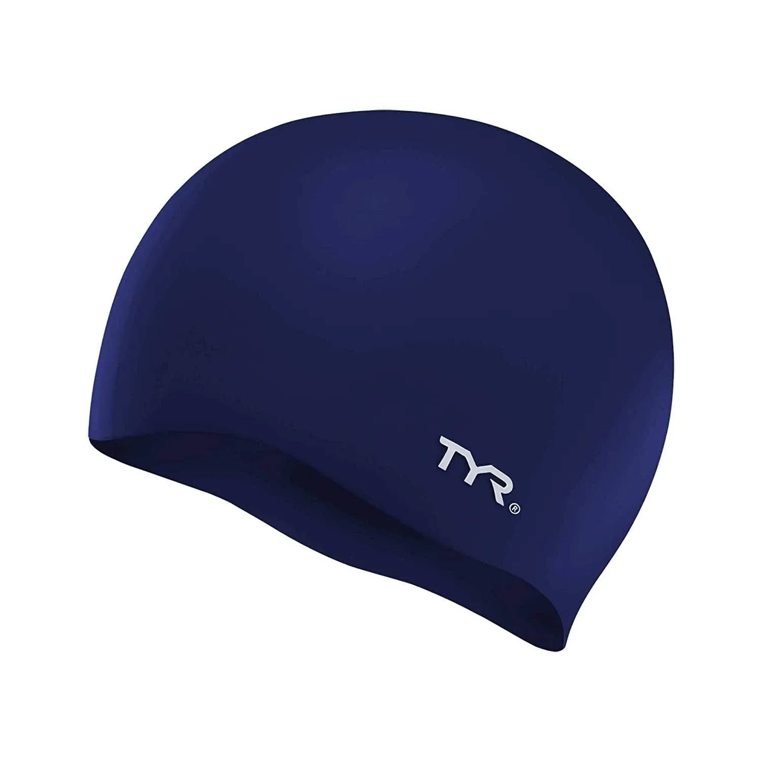 TYR Silicone Swim Cap Black Swimming Cap Wrinkle Free 