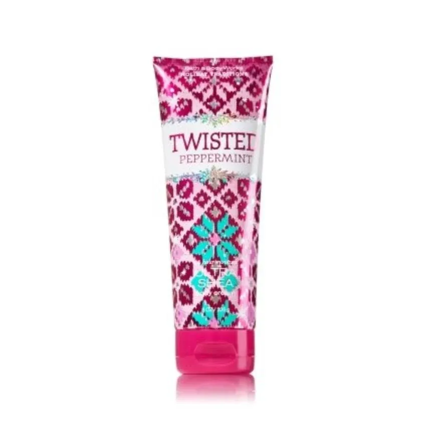 Bath & Body Works TWISTED PEPPERMINT 24 Hour Moisture Ultra Shea Body Cream 8 oz / 226 g