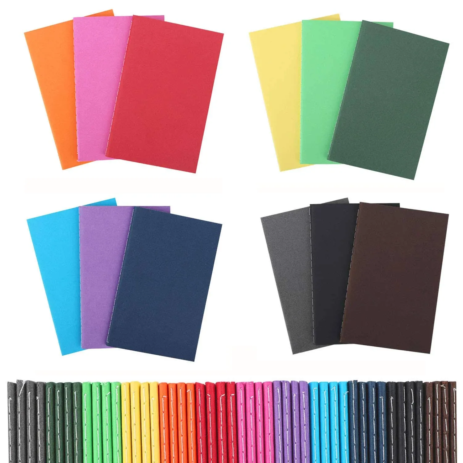 48 Pack Mini Notebooks Bulk, Small Pocket Notebook Set, Colorful Notepad Bulk...