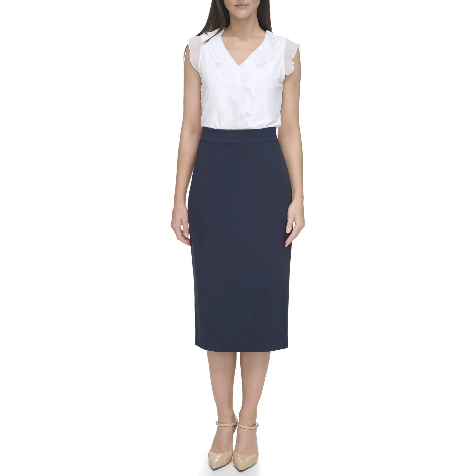 Tommy Hilfiger Women's Midi Ponte Skirt