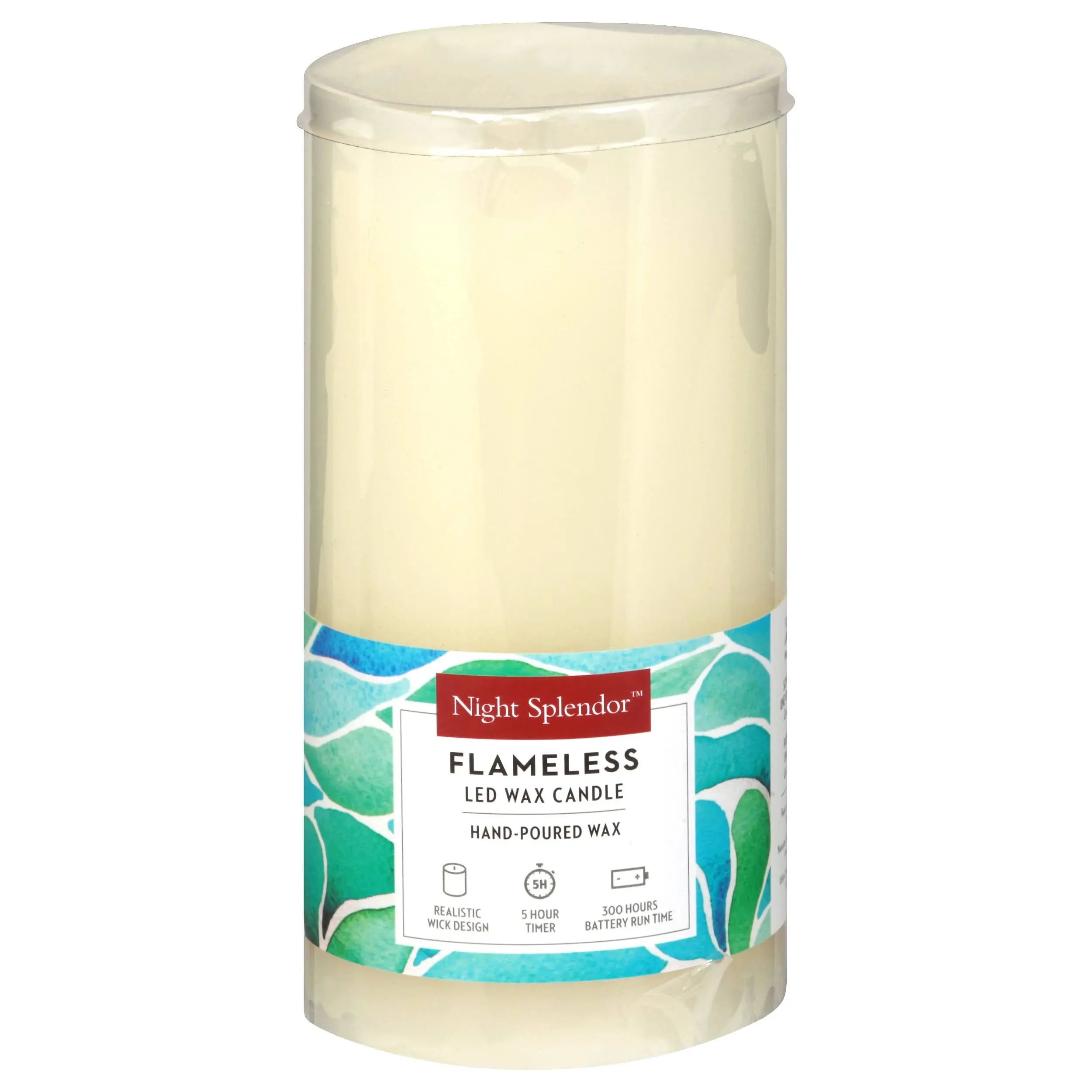 Flameless Candle, Cream, 3 x 6-In. Pillar