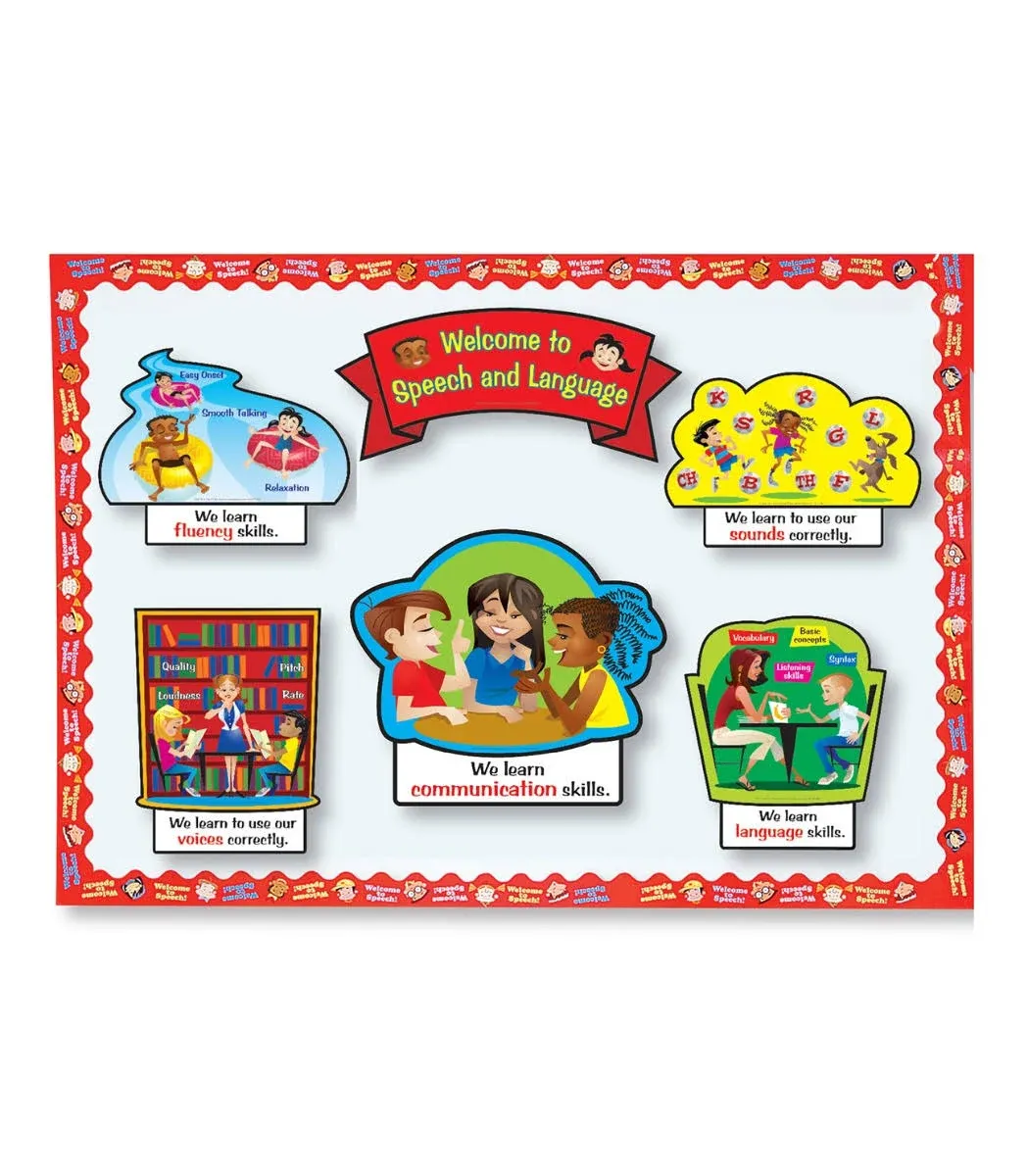 Super Duper® Bulletin Board Set, Welcome to Speech and Language, 6/Set