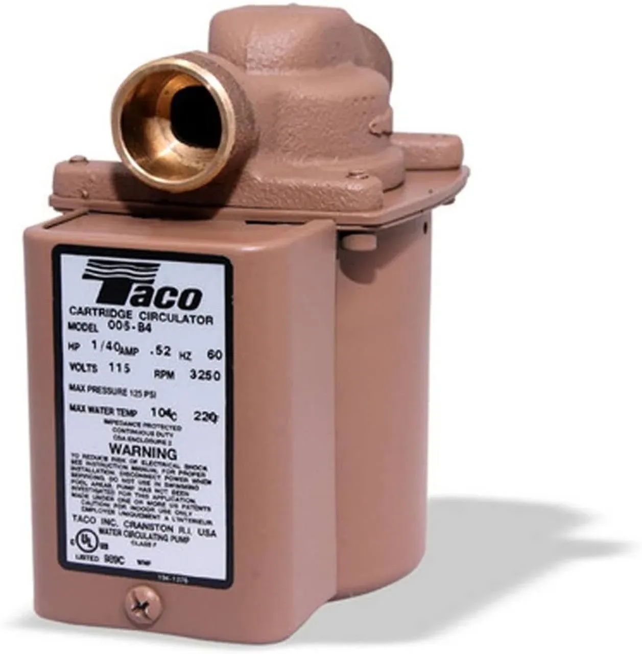 Taco - 006B4-PNP - Taco 006-B4-PNP Bronze Circulator Pump 3/4-Inch Sweat with Line Cord and Analog Timer