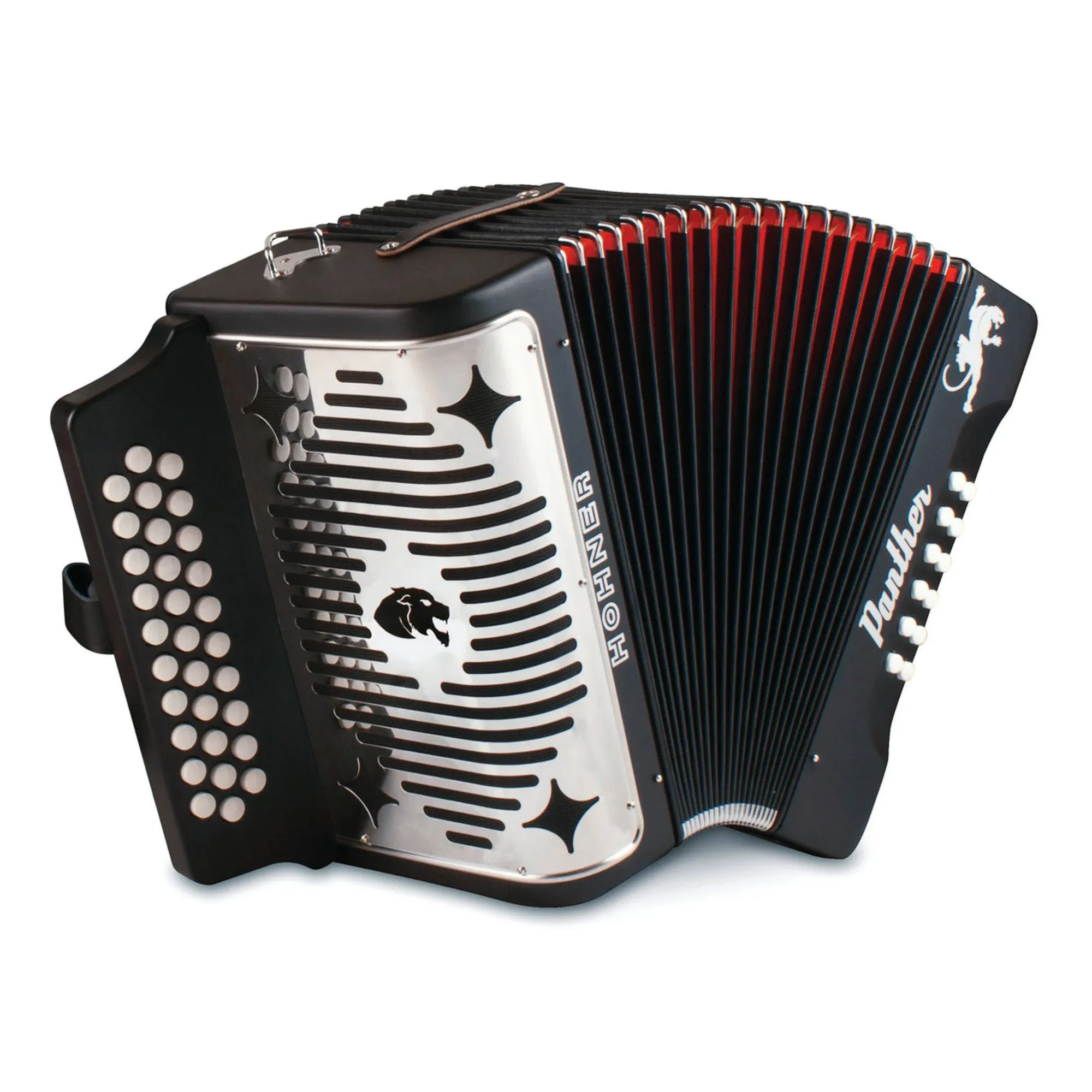 Hohner Panther G/C/F 3-Row Diatonic Accordion 