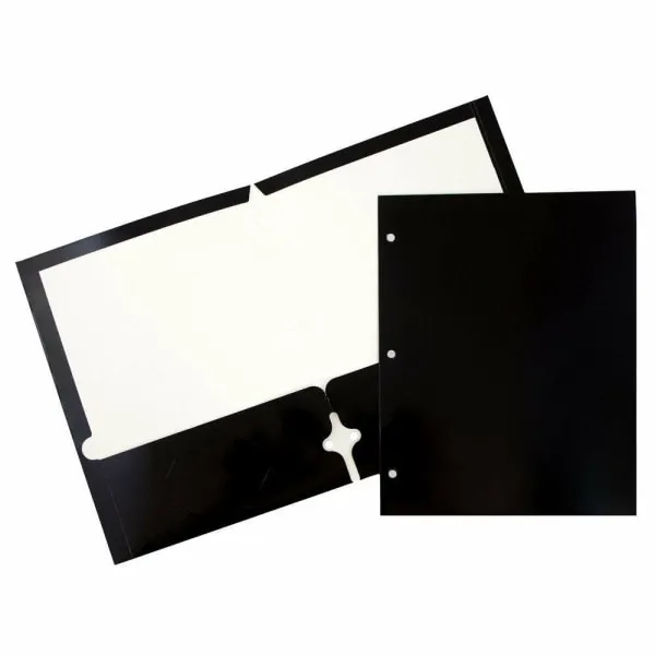 JAM Paper Glossy 3 Hole Punch Folders