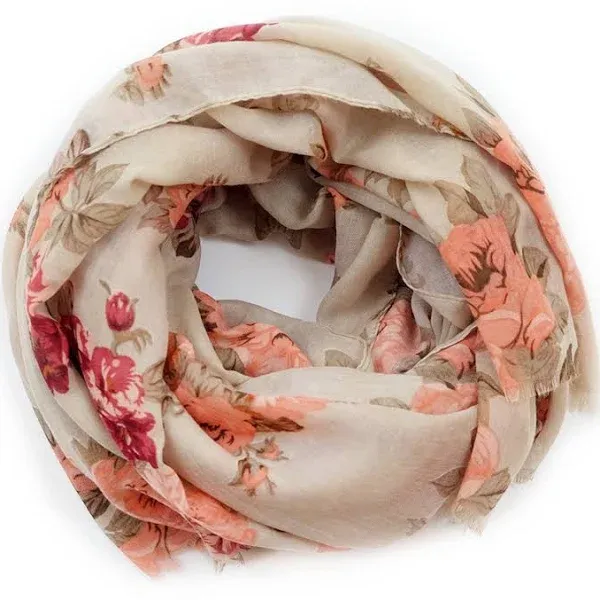 MIMOSito Women's Floral Flower Lightweight Wrap Scarf