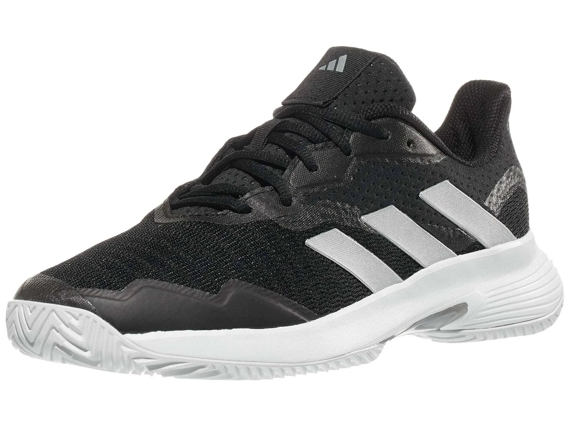 Adidas Women's Courtjam Control Pickleball Sneaker in Black/Silver Metallic/White Size 8 Medium