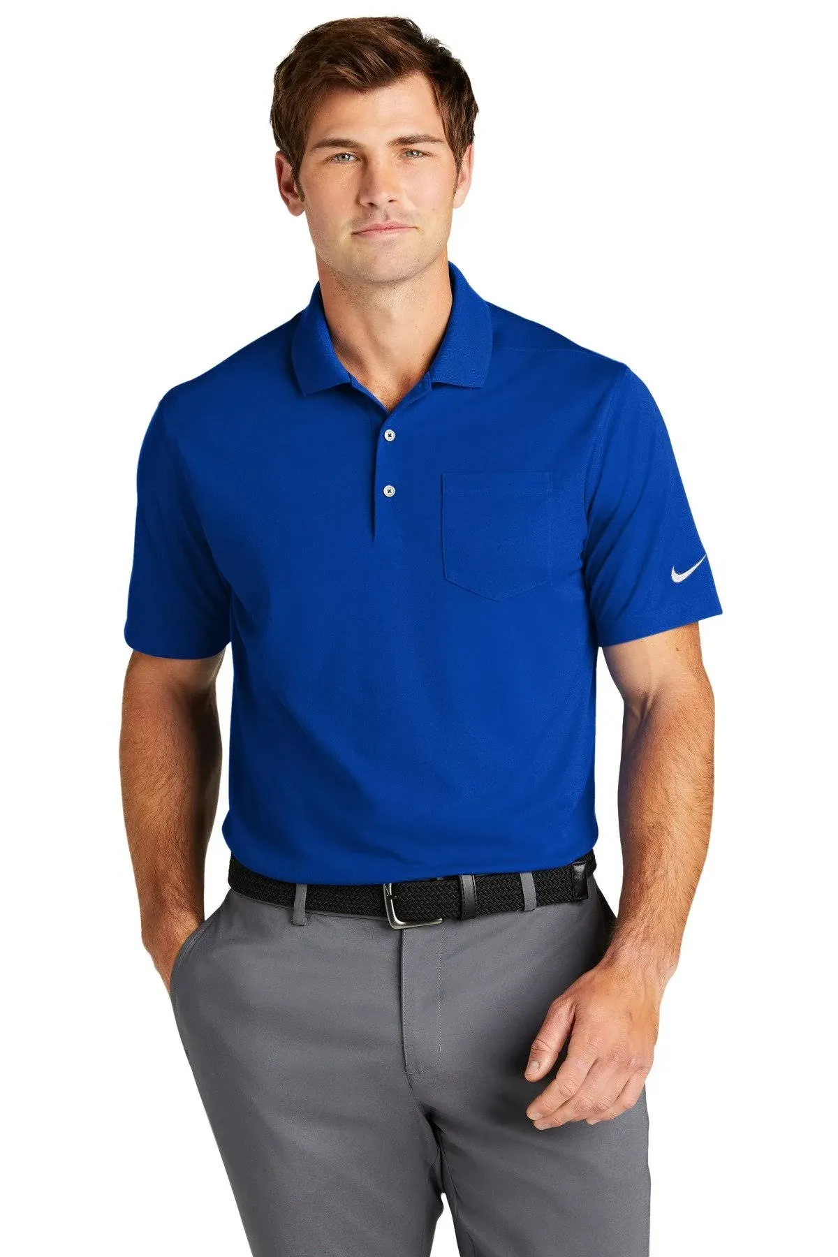 "Nike Men's Game Royal Dri-FIT Micro Pique 2.0 Pocket Polo"