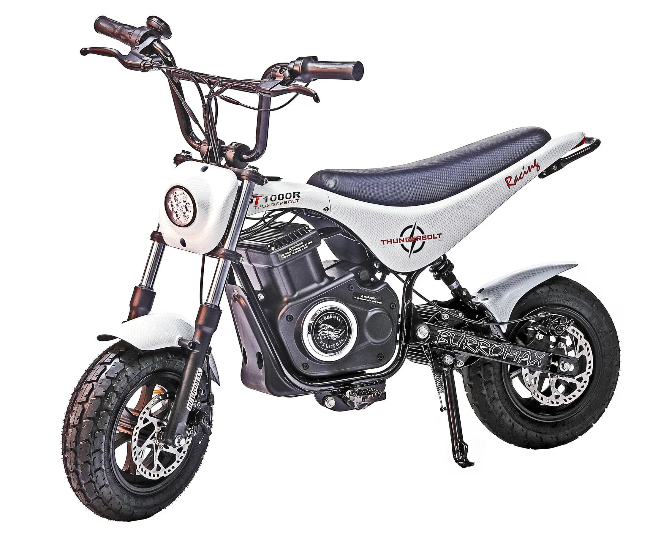 Burromax TT1000R, 1000w 48v Lithium Ion, 4 Speeds, 30 Mph, Up to 350lb Rider, Electric Mini Bike