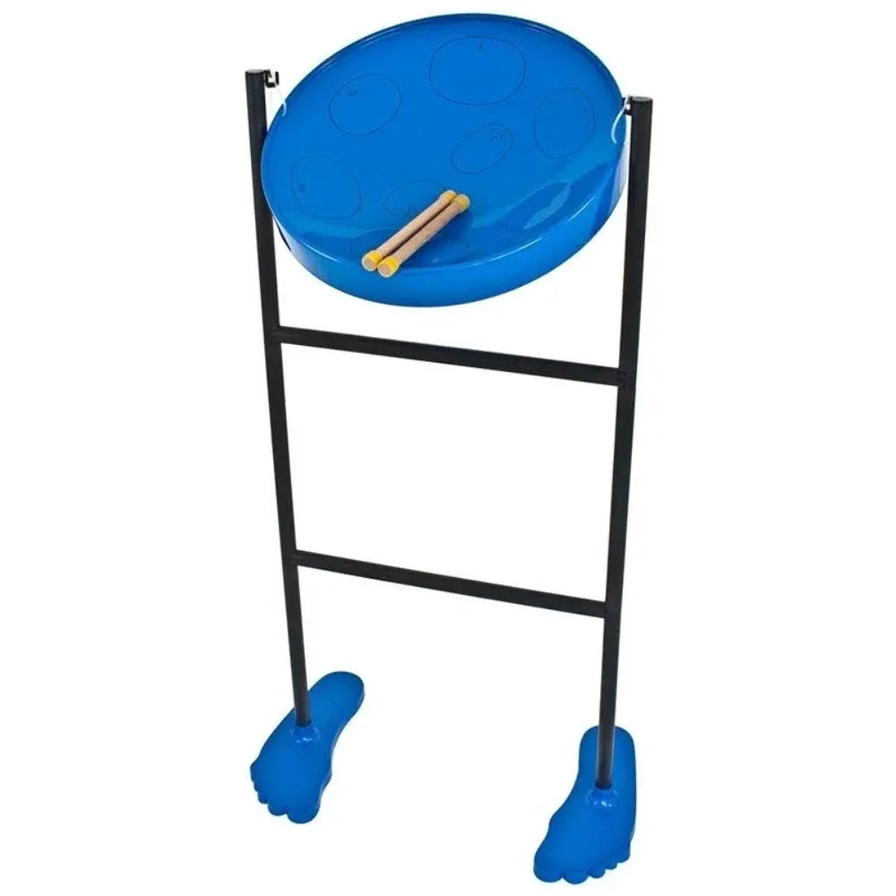 Panyard Jumbie Jam W1058 G Diatonic Steel Drum, Blue w/ Floor Stand