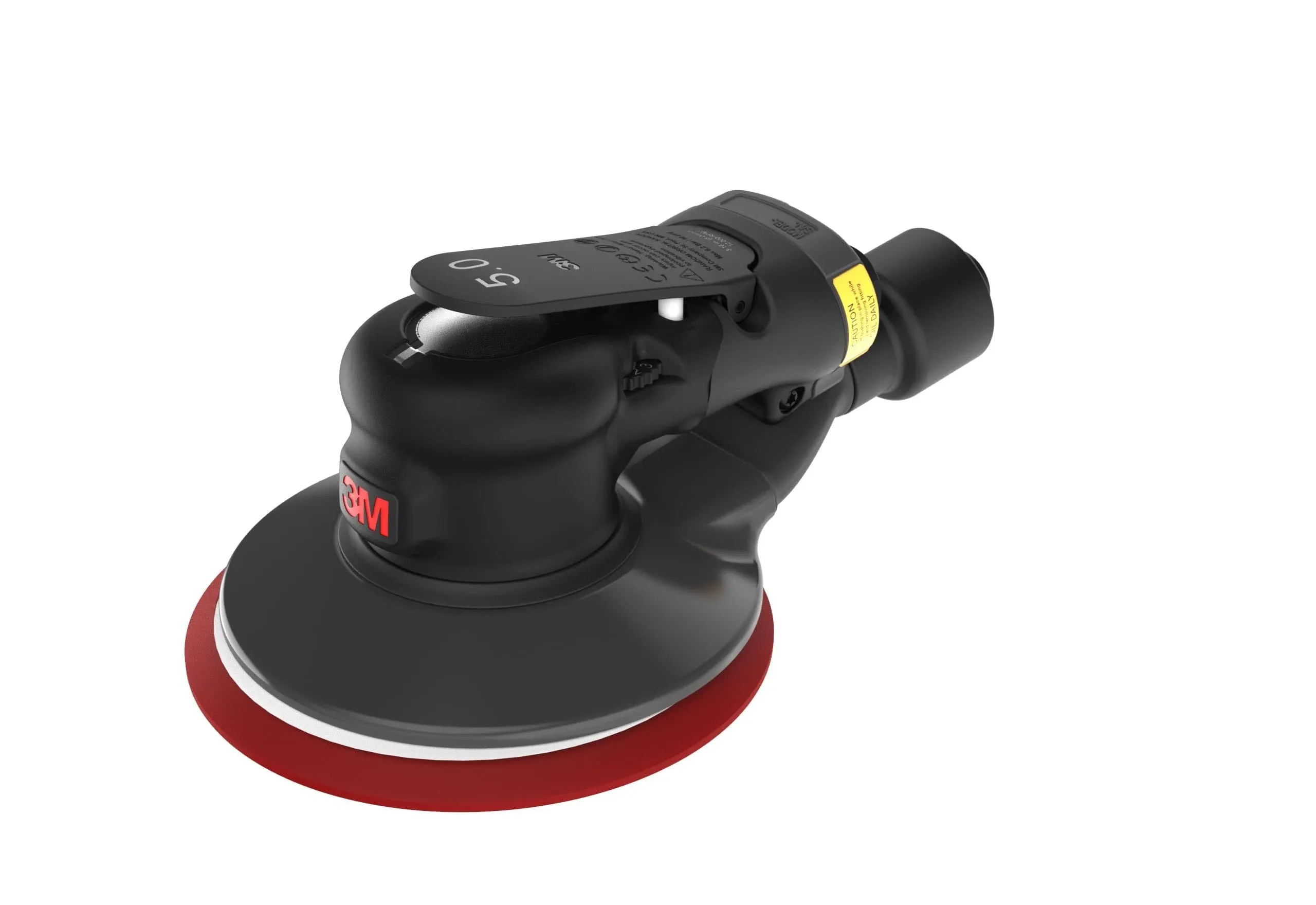 3M Xtract Pneumatic Random Orbital Sander, 88942, 5 in, Central Vacuum, 3/16 in Orbit