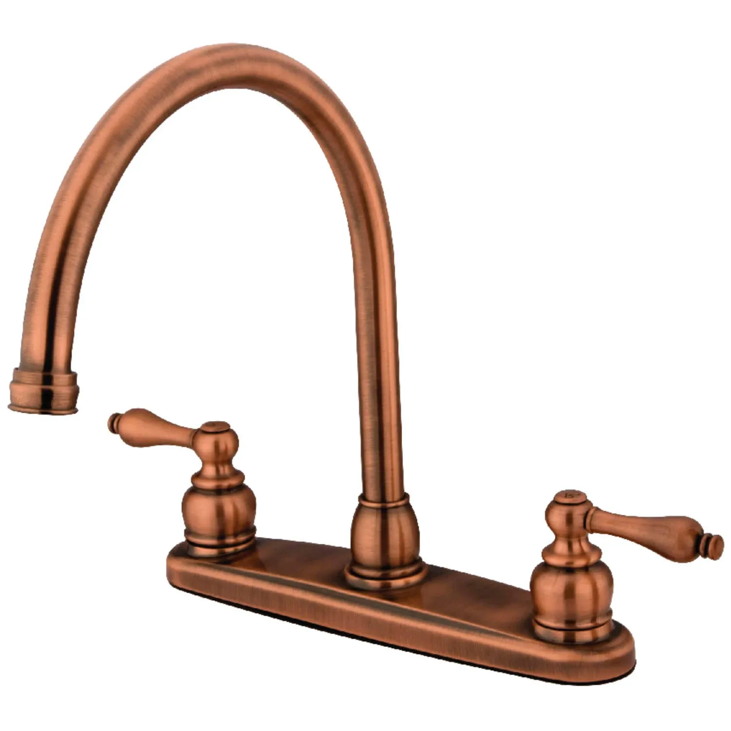 Kingston Brass KB726ALLS Vintage 8-Inch Centerset Kitchen Faucet, Antique Copper