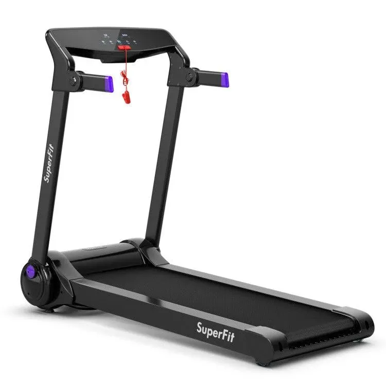 3HP Folding Electric Treadmill Running Machine-Purple