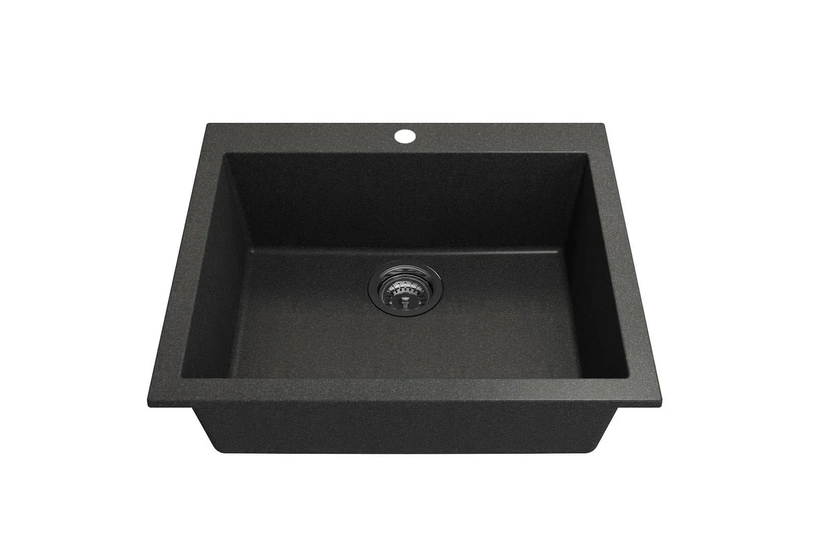 BOCCHI Campino Uno Dual Mount Granite Composite 24 in. Single Bowl Kitchen Sink ...