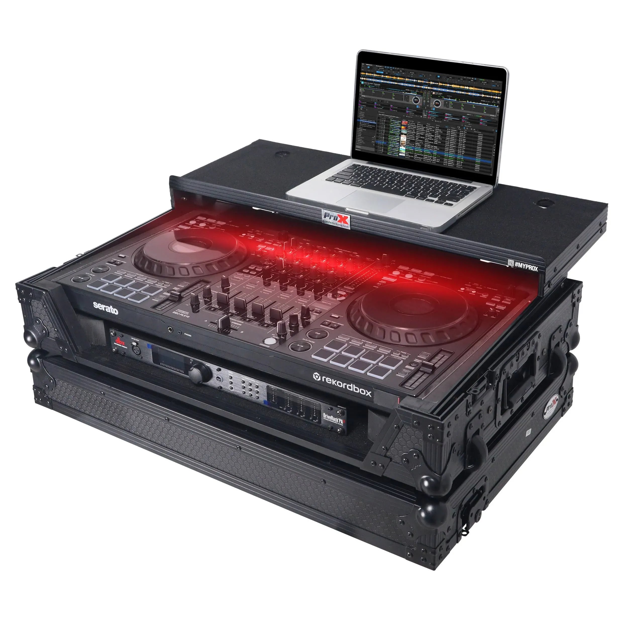 ProX XS-DDJFLX10WLTBLLED ATA Flight Style Road Case For Pioneer DDJ-FLX10 DJ ...